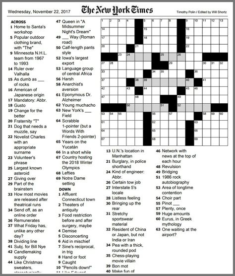 ny times crossword answers march 2 2023